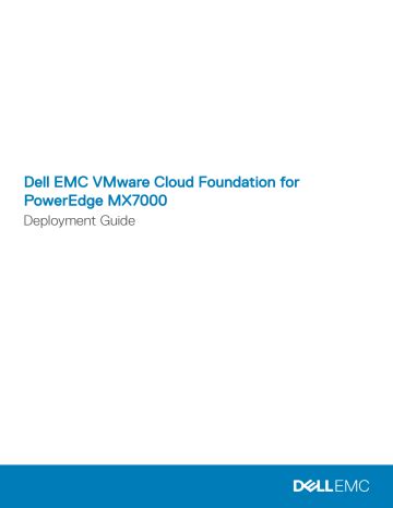 Dell EMC PowerEdge MX7000 Deployment Manual | Manualzz