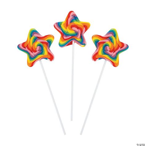 Star-Shaped Swirl Lollipops | Oriental Trading