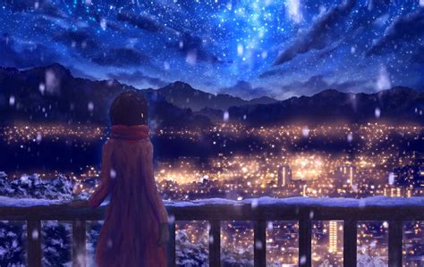 Anime Girl Standing Alone in Snow Wallpaper, HD Nature 4K Wallpapers, Images and Background ...