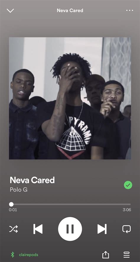 Song of the Day (#416) Polo G - Neva Cared : r/CartiCulture