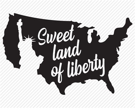 Sweet Land of Liberty SVG Cut File Patriotic Shirt Design - Etsy