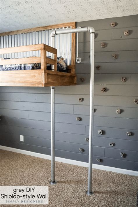 Grey DIY Shiplap Style Wall