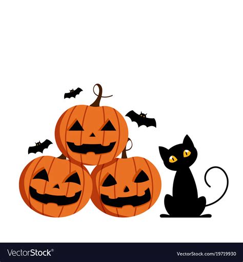 Happy halloween cute pumpkin smile spooky Vector Image