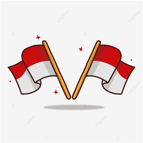 Indonesia Flag Cartoon White Transparent, Indonesia Flag Cartoon ...