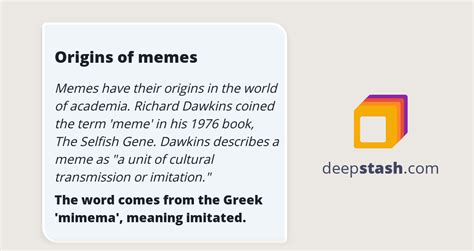 Origins of memes - Deepstash