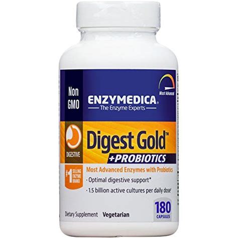 Enzymedica Digest Gold + Probiotics, 2-in-1 Advanced Formula, Supports ...