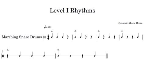 4 Beat Rhythm Patterns You Need To Know – Dynamic Music Room | Rhythms ...