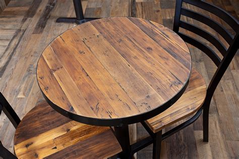 Reclaimed Round Wood Table Tops | Restaurant & Cafe Supplies Online