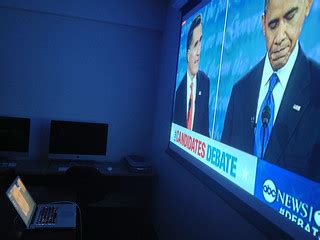 computer watching debate | Computer Watching Presidential De… | Flickr
