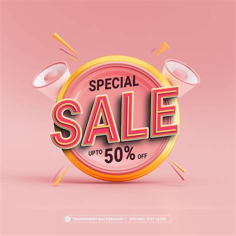 Premium PSD | Special sale offer 3d banner for promotion