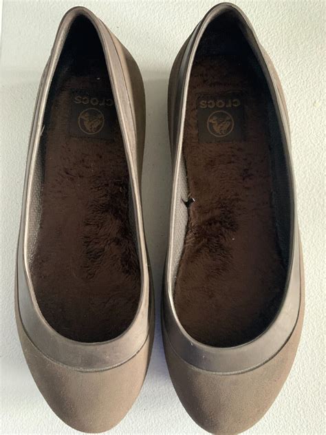 Crocs Mammoth Fuzz Lined Flats, Ballet Flats, Brown, … - Gem