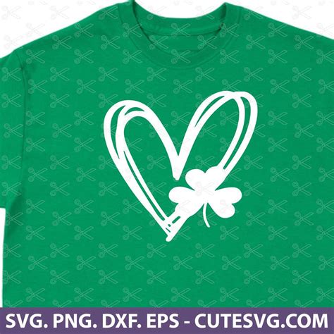 St Patty's Day SVG | Heart SVG | Shamrock SVG | PNG | DXF | EPS | Cut Files for cricut and ...