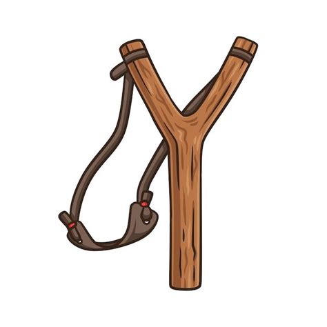 Premium Vector | Hand drawn wooden slingshot vector illustration with natural color | How to ...