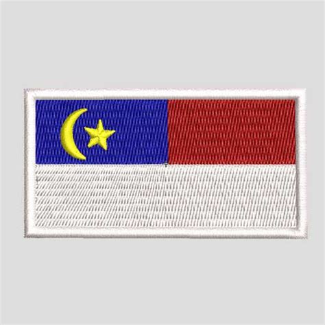 Patch Bendera Melaka | Sulam Logo Sulam nama