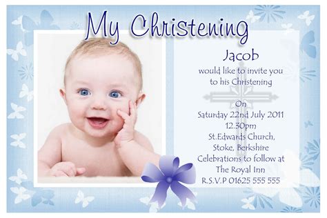 Baptism Invitation Card Template