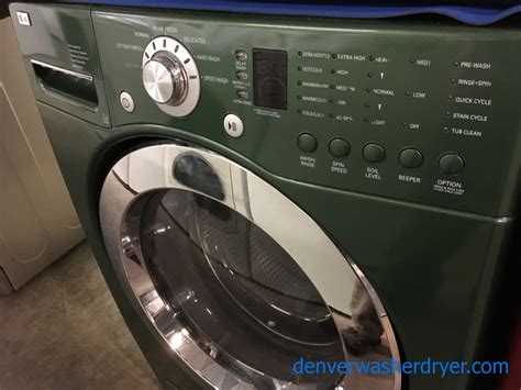 Large Images for 27″ Emerald Green LG Front-Load Stackable Direct-Drive Washer w/Sanitary ...