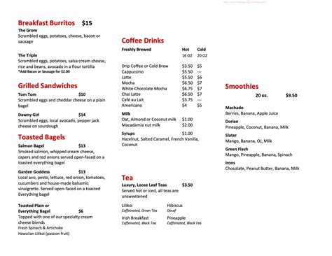 Online Menu of Surf Break Cafe Restaurant, Hilo, Hawaii, 96720 - Zmenu