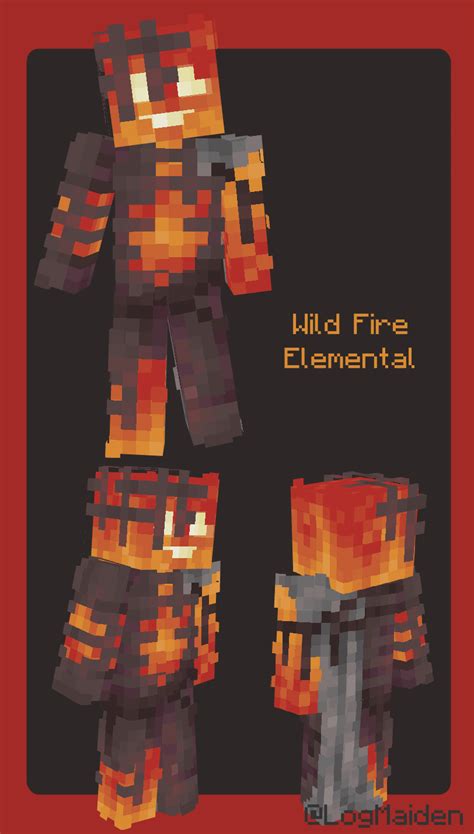 Wild Fire Elemental Minecraft Skin