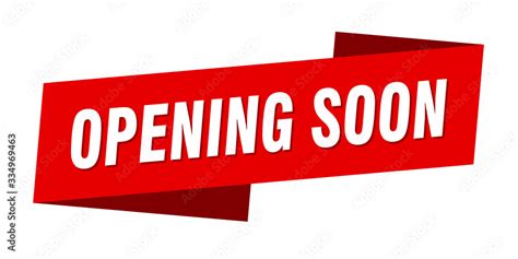 opening soon banner template. opening soon ribbon label sign Stock Vector | Adobe Stock