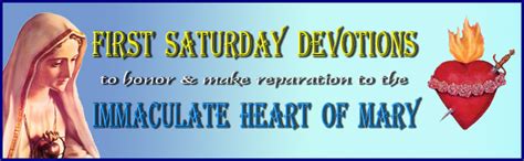 First Saturday Devotions - Devotion to Our Lady