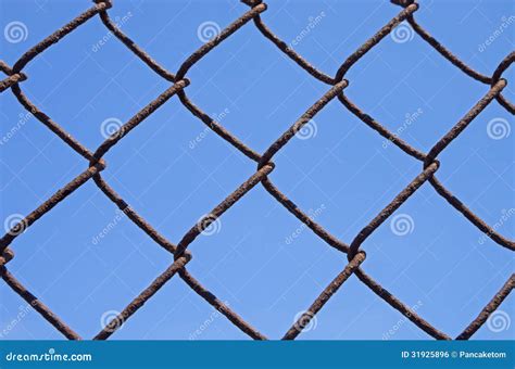 Rusty Chain Link Fence stock photo. Image of textures - 31925896