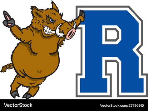 Razorback logo mascot Royalty Free Vector Image