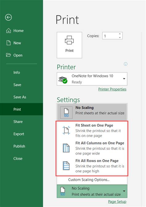 Scale Worksheet To Fit On One Page Excel