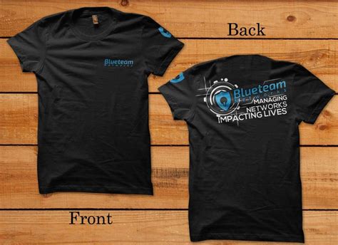 T-shirt Design by SIMRKS for Blueteam Networks, LLC | Design: #15648952 | Shirt designs, Unique ...