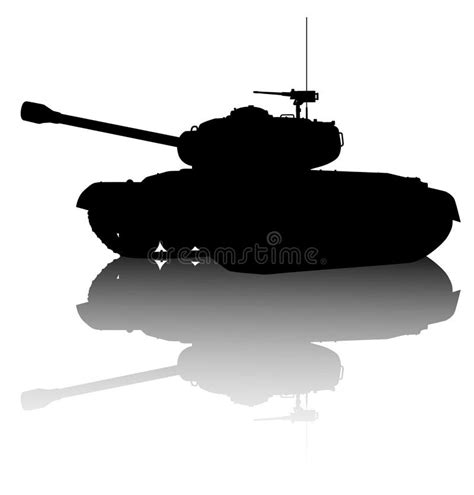 Tank vector silhouette stock illustration. Illustration of fight - 170187509