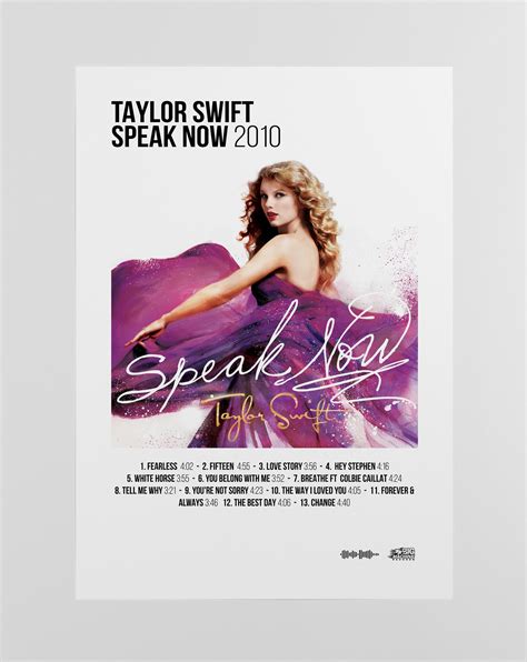 Speak Now Taylor Swift Album Poster Print Album Cover Poster | Etsy