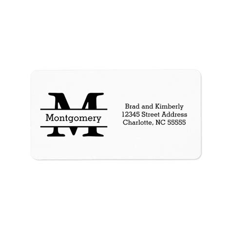 Monogram - Address Labels | Zazzle