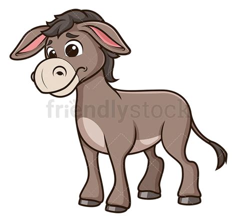 Sad Donkey Cartoon Clipart Vector - FriendlyStock