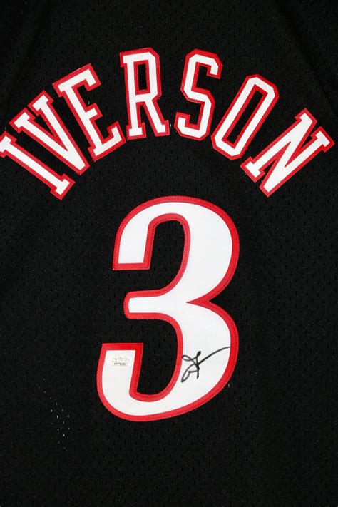 Allen Iverson Autographed Philadelphia 76ers M&N Swingman Jersey ...