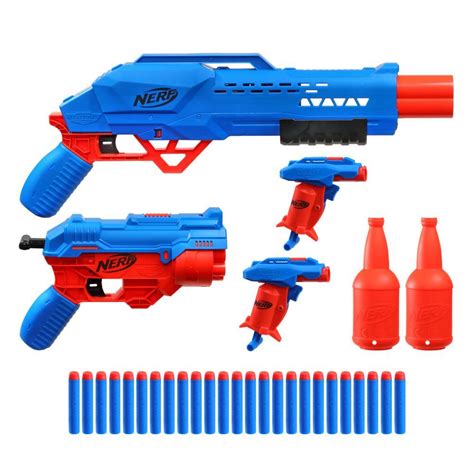 Nerf Alpha Strike Mission Ops Set Includes 4 Blasters, 2 Half-Targets ...