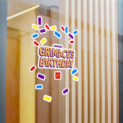 Happy Birthday Grimace Sticker Decal Only Purple Milkshake - Etsy