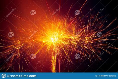 Fireworks in the Sky at Night As a Background Stock Image - Image of ...