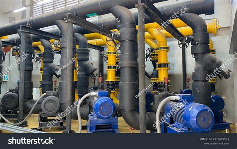 Chilled Water Pump System Chiller Room Stock Photo 2216695533 ...