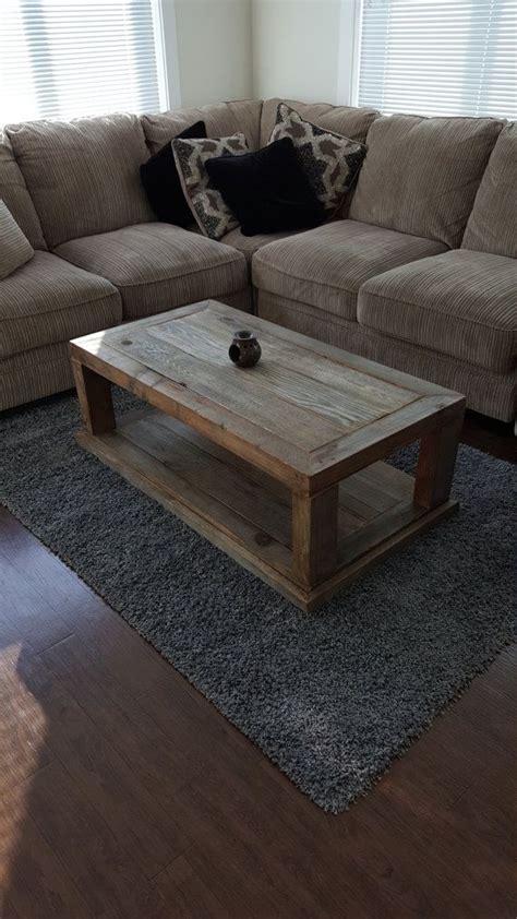 Mesa de centro mesa de centro de madera por KastelHomesFurniture Grey Wood Coffee Table, Coffee ...