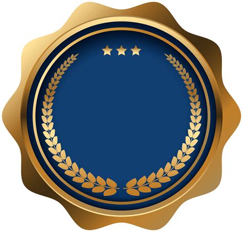 Seal Badge Blue PNG Clip Art Image | Gallery Yopriceville - High ...