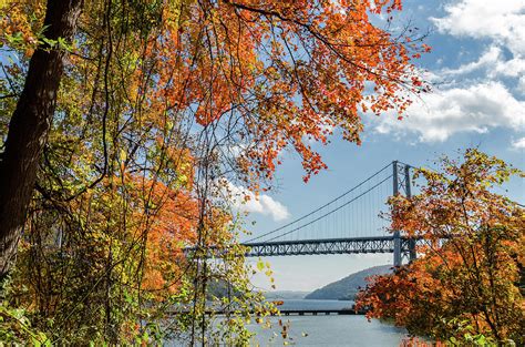 Bear Mountain Bridge fall color Photograph by Chris Augliera | Fine Art America