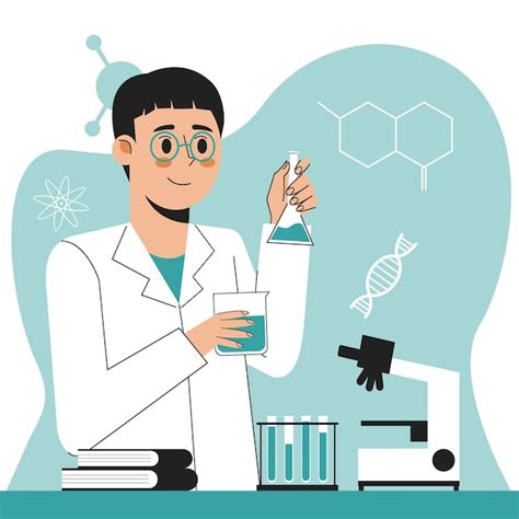 Premium Vector | Scientist in the lab vector illustration