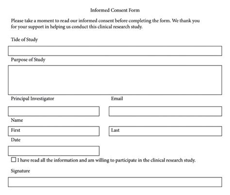 Informed consent form template. | Download Scientific Diagram