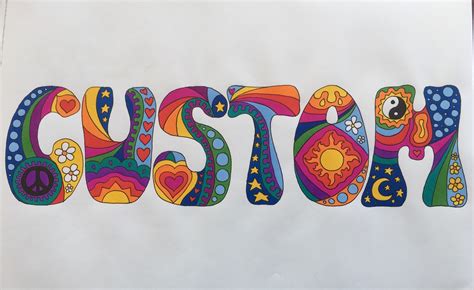 Custom Psychedelic Name Art - Etsy