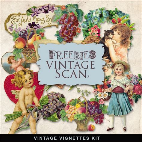 New Freebies Vintage Vignettes:Far Far Hill - Free database of digital illustrations and papers