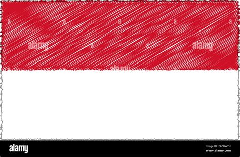 Vector Drawing of Sketch Style Indonesia Flag Stock Vector Image & Art - Alamy