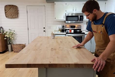 How To Refinish A Butcher Block Island or Countertop — Tyler Brown Woodworking