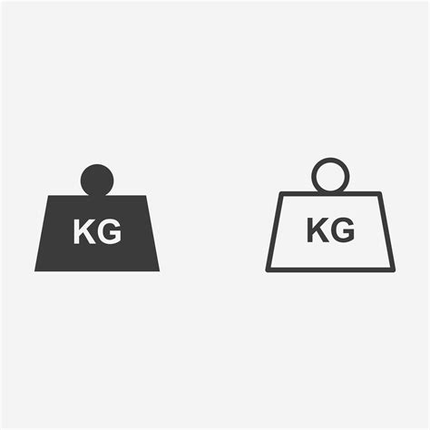 weight icon vector. kg, kilogram, measurement, measure, balance symbol sign 15069357 Vector Art ...