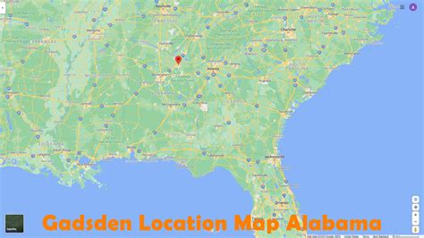 Gadsden Alabama Map - United States