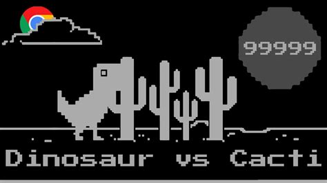 New High Score Of 2956 In Dino T-Rex Game, Where My Dinosaur Couldn't Dodge 4 Cacti - YouTube