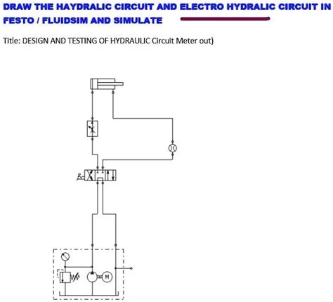 SOLVED: DRAW THE HYDRAULIC CIRCUIT AND ELECTRO HYDRAULIC CIRCUIT IN ...